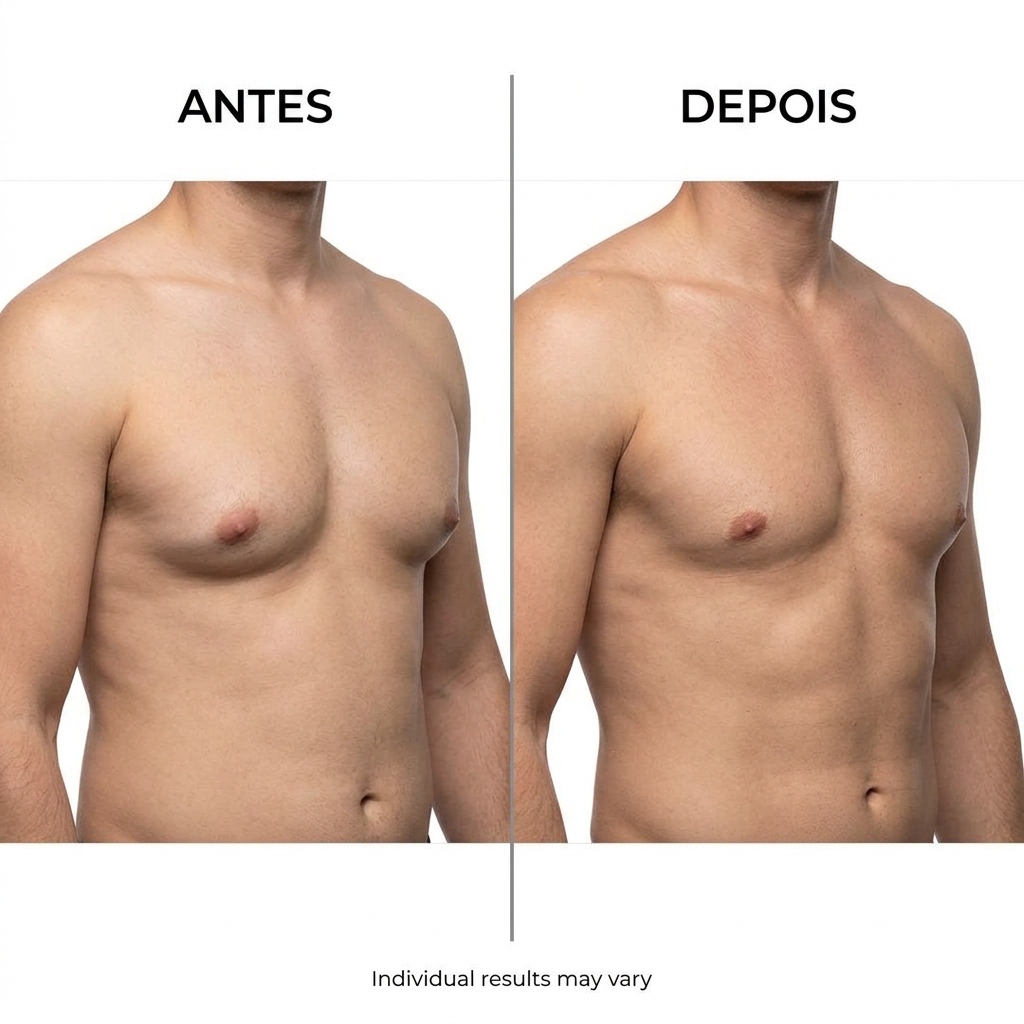 Antes e Depois Ginecomastia Torso Masculino
